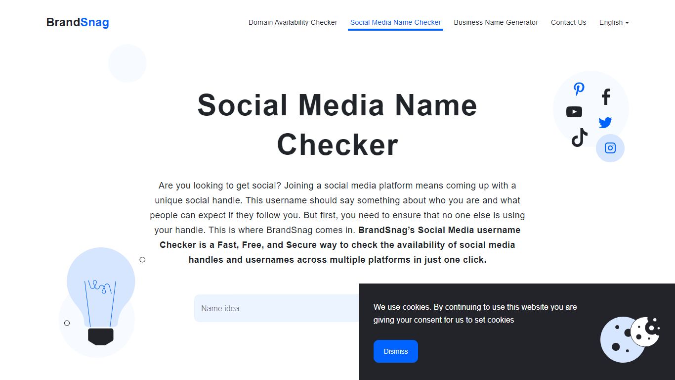 Social Media Handle Checker | Search for Social Usernames | BrandSnag